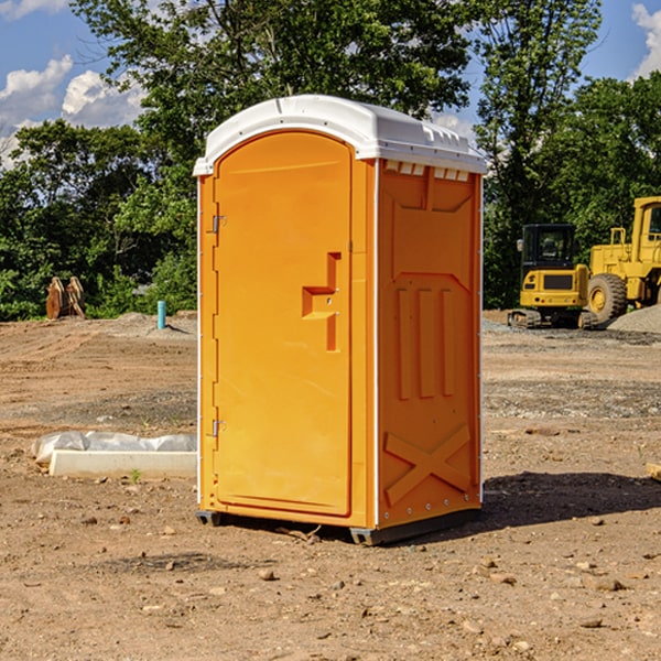 can i customize the exterior of the porta potties with my event logo or branding in Umbarger